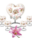 10-inch PAWS Urn, heart-shaped funeral urn for mom