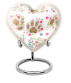 10-inch PAWS Urn, heart-shaped funeral urn for mom