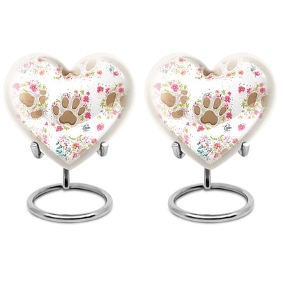 10-inch PAWS Urn, heart-shaped funeral urn for mom