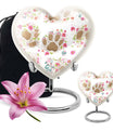 10-inch PAWS Urn, heart-shaped funeral urn for mom