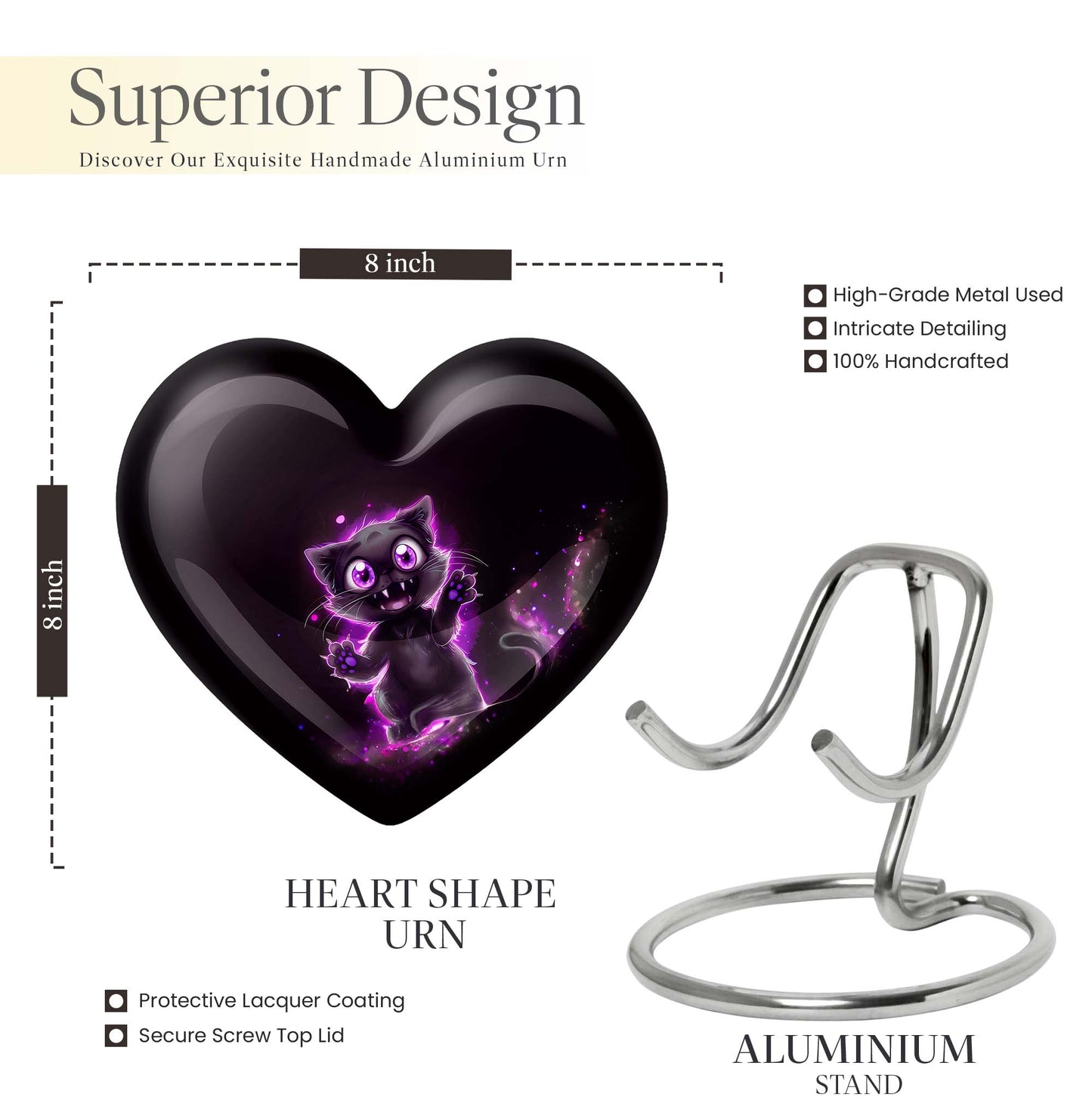 Heart-shaped PAWS Urn