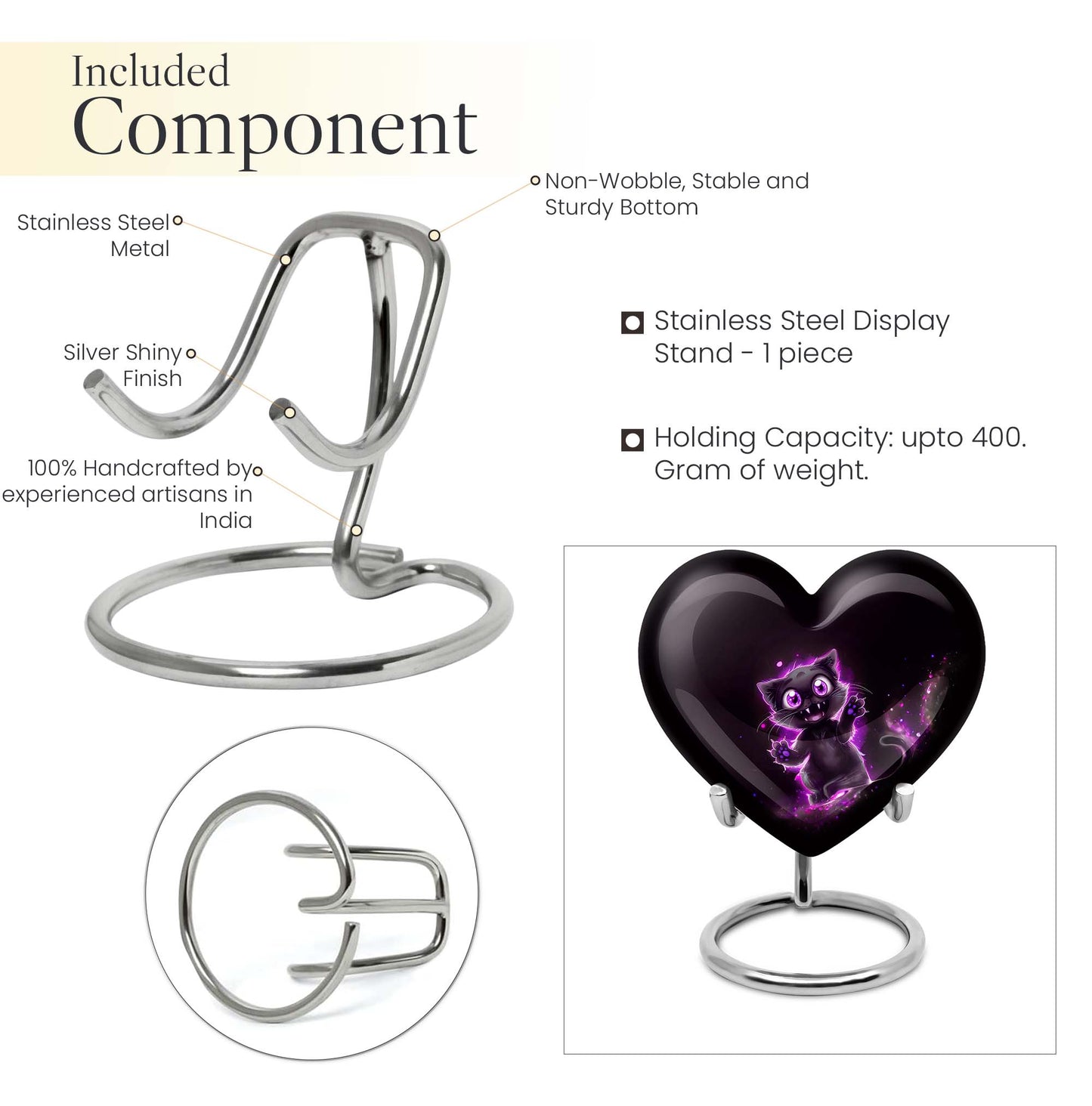 Heart-shaped PAWS Urn