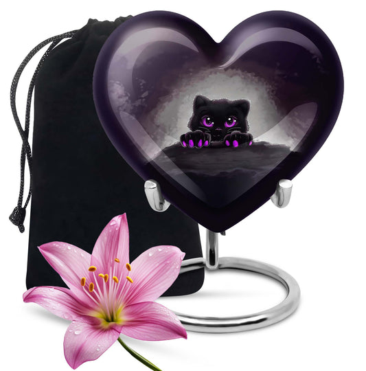 10-inch aluminum PAWS urn, heart design, Personalize