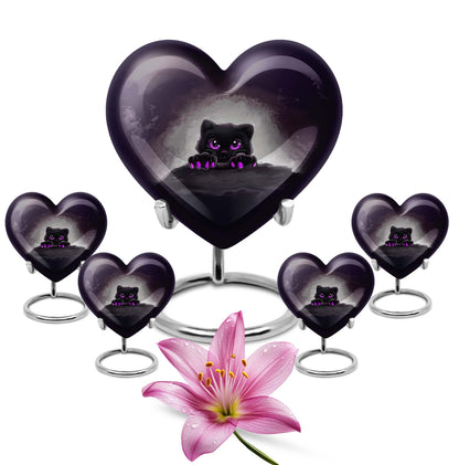 10-inch aluminum PAWS urn, heart design, Personalize