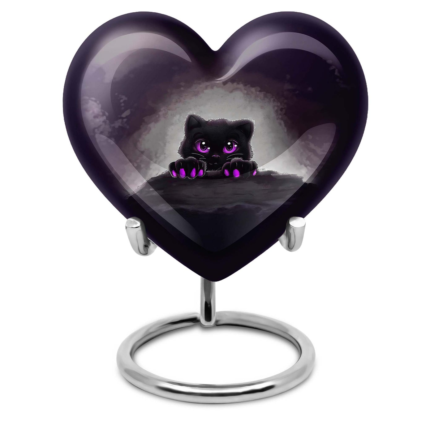 10-inch aluminum PAWS urn, heart design, Personalize