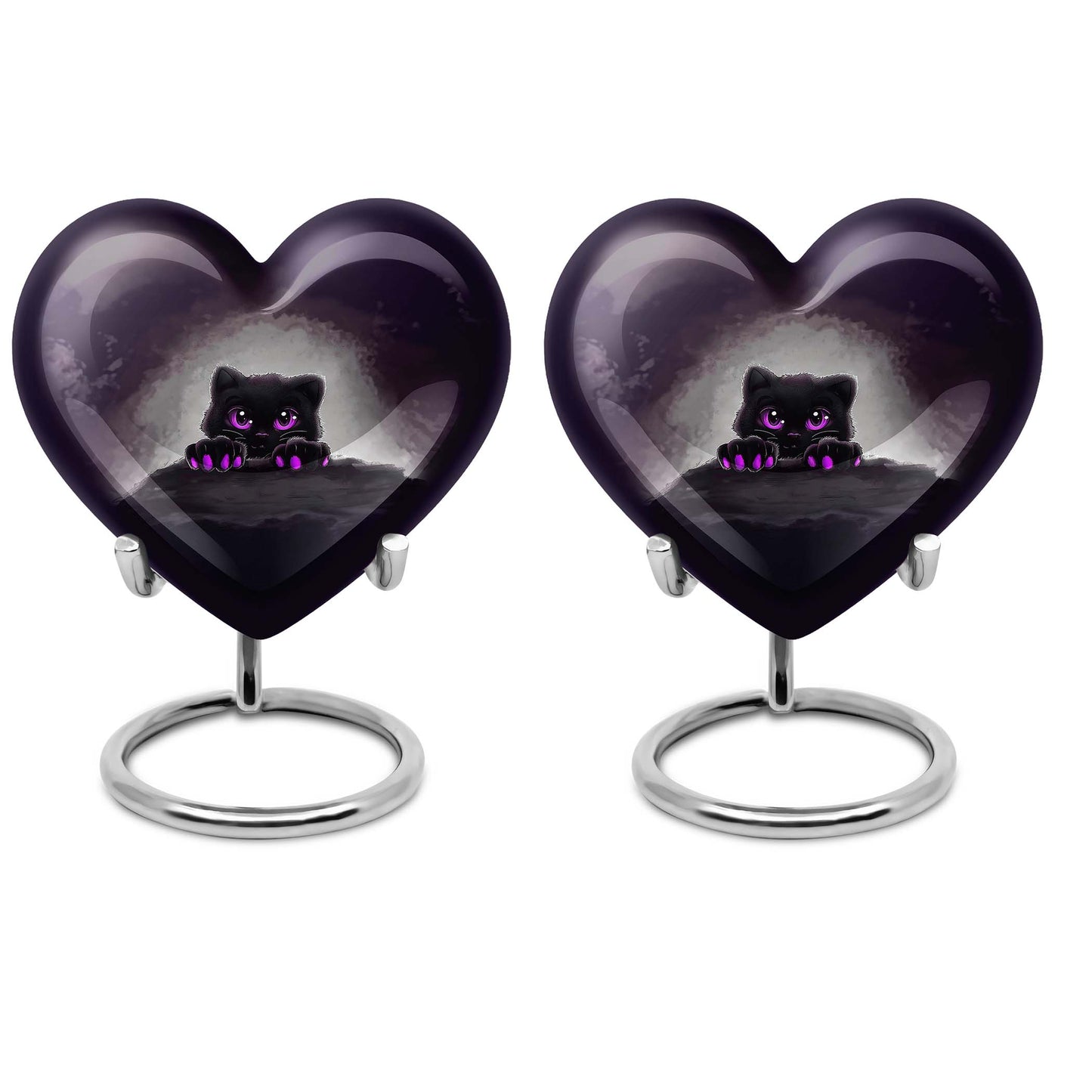 10-inch aluminum PAWS urn, heart design, Personalize