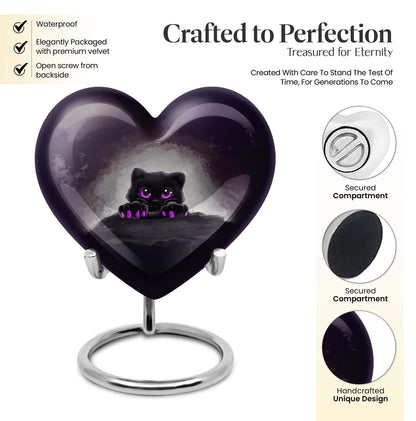 10-inch aluminum PAWS urn, heart design, Personalize