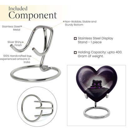 10-inch aluminum PAWS urn, heart design, Personalize