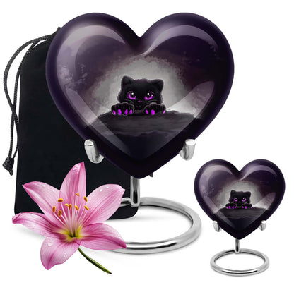 10-inch aluminum PAWS urn, heart design, Personalize