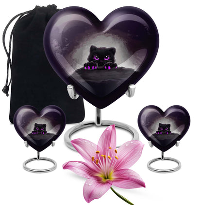10-inch aluminum PAWS urn, heart design, Personalize