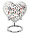 Large 10 Inch PAWS Urn, Heart-shaped memorial urn