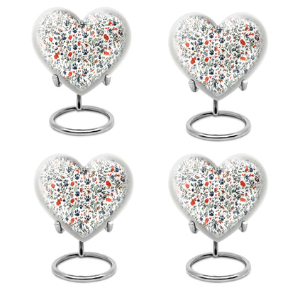 Large 10 Inch PAWS Urn, Heart-shaped memorial urn