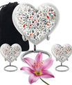 Large 10 Inch PAWS Urn, Heart-shaped memorial urn