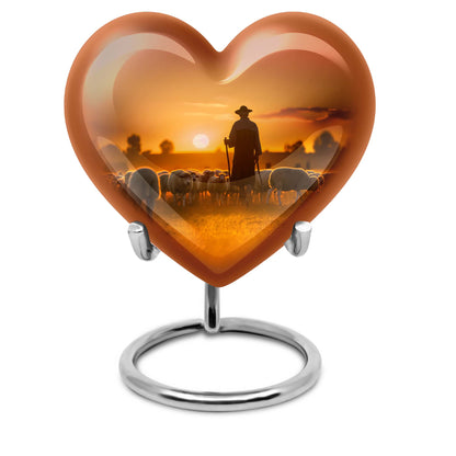 10 inch Heart Urn Shepherd Urn, made 