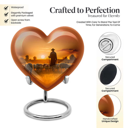 10 inch Heart Urn Shepherd Urn, made 