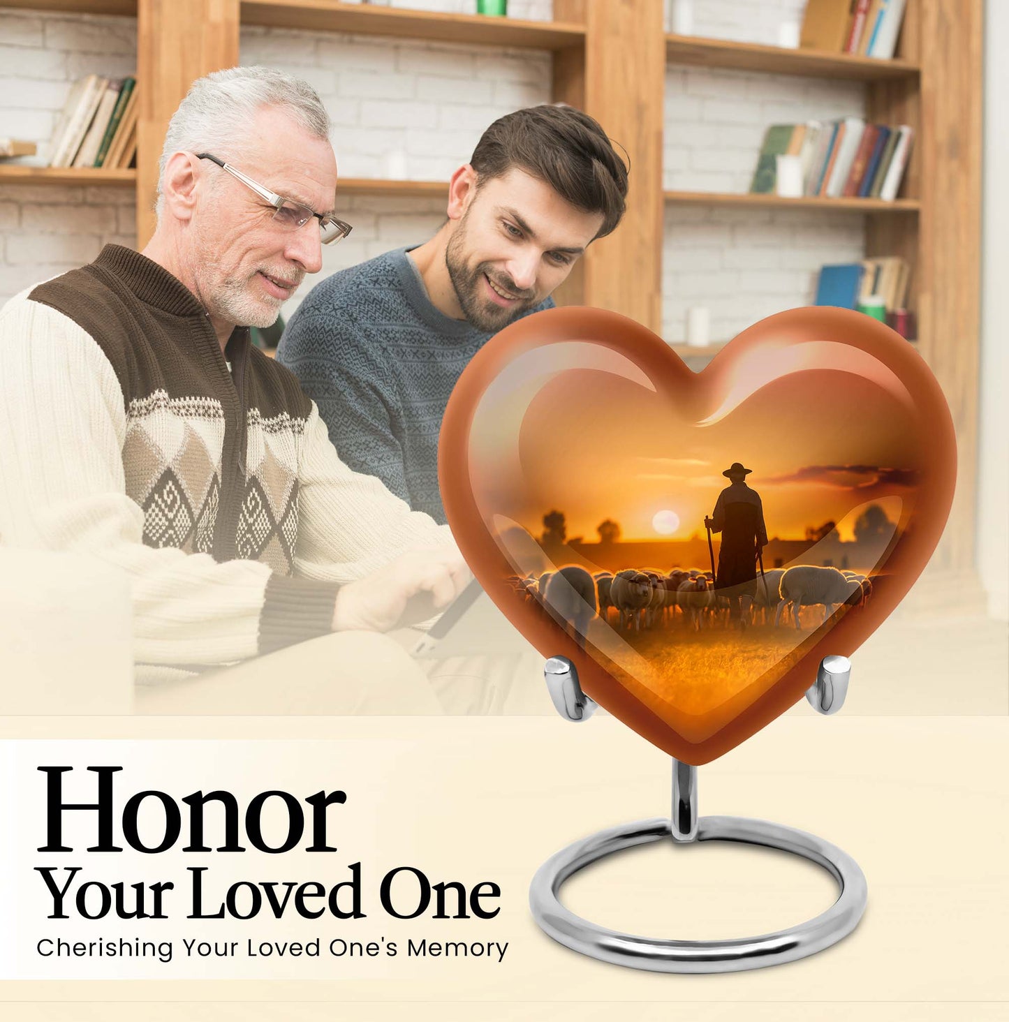 10 inch Heart Urn Shepherd Urn, made 