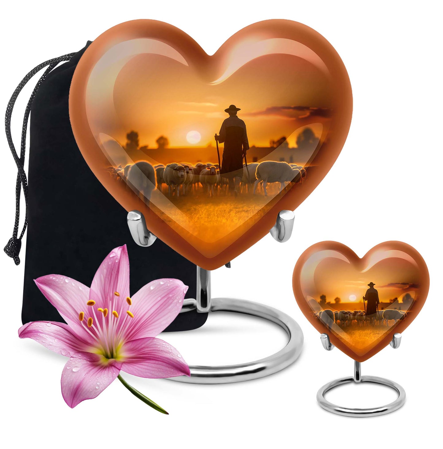 10 inch Heart Urn Shepherd Urn, made 