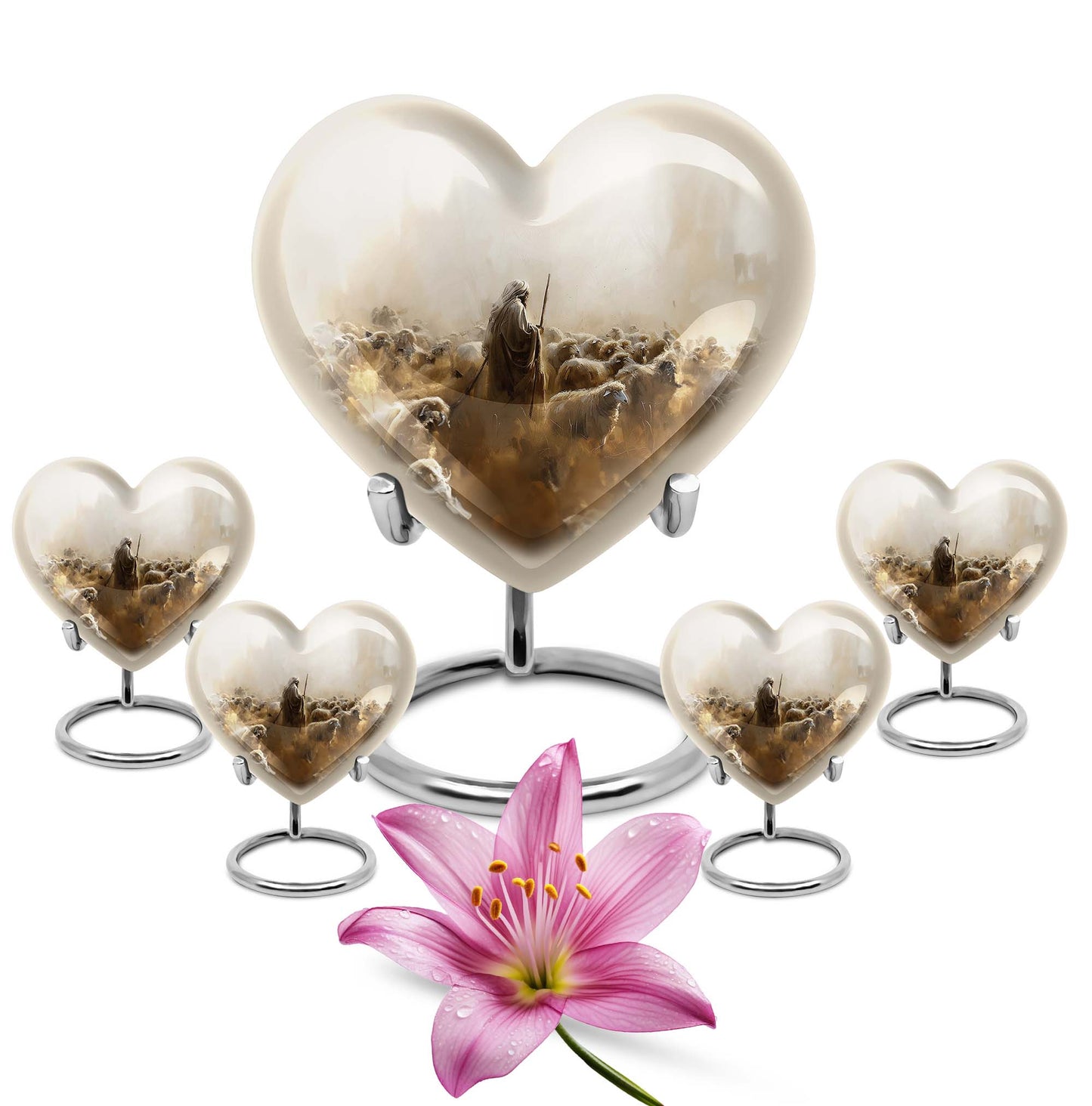 heart-shaped Shepherd Urn for male ashes
