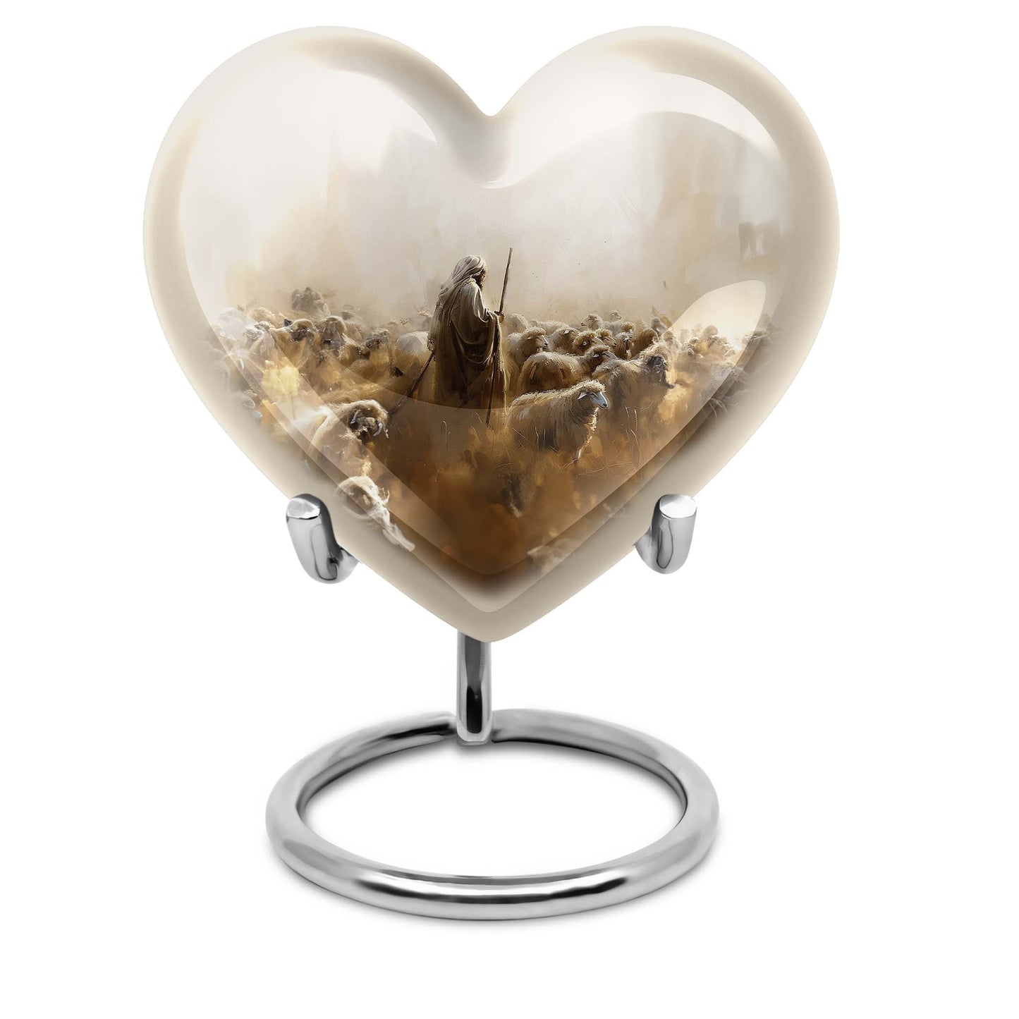 heart-shaped Shepherd Urn for male ashes