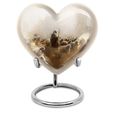heart-shaped Shepherd Urn for male ashes