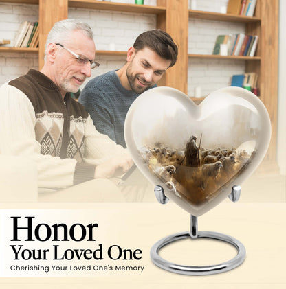 heart-shaped Shepherd Urn for male ashes