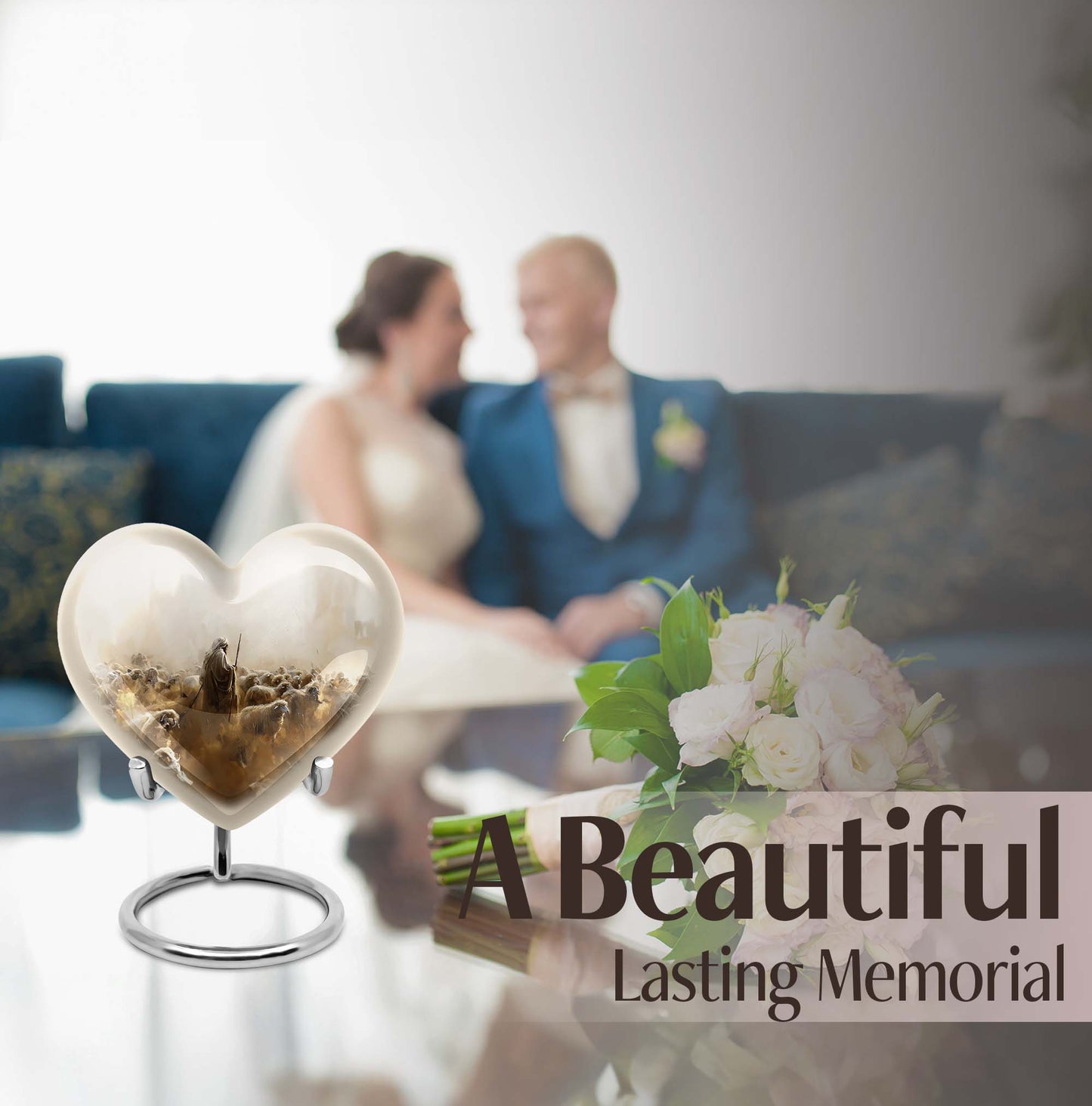 heart-shaped Shepherd Urn for male ashes