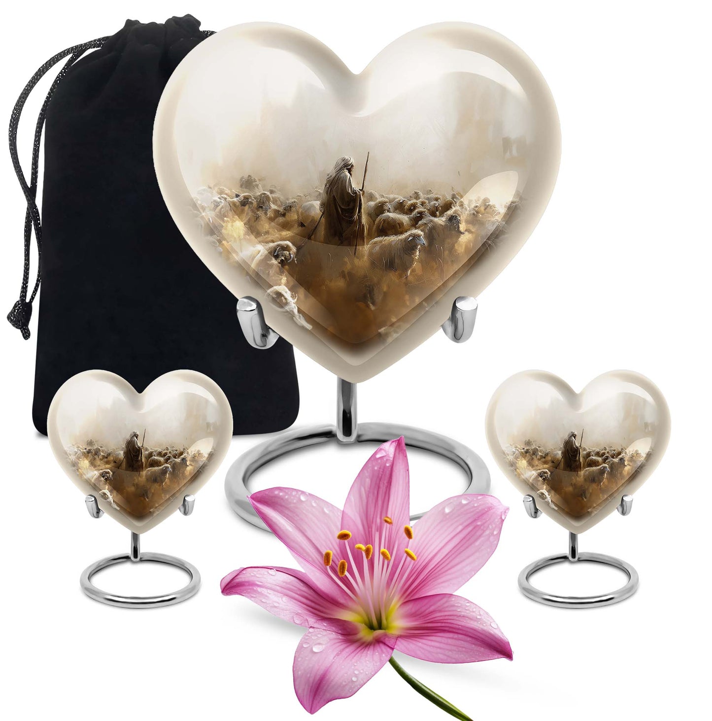 heart-shaped Shepherd Urn for male ashes