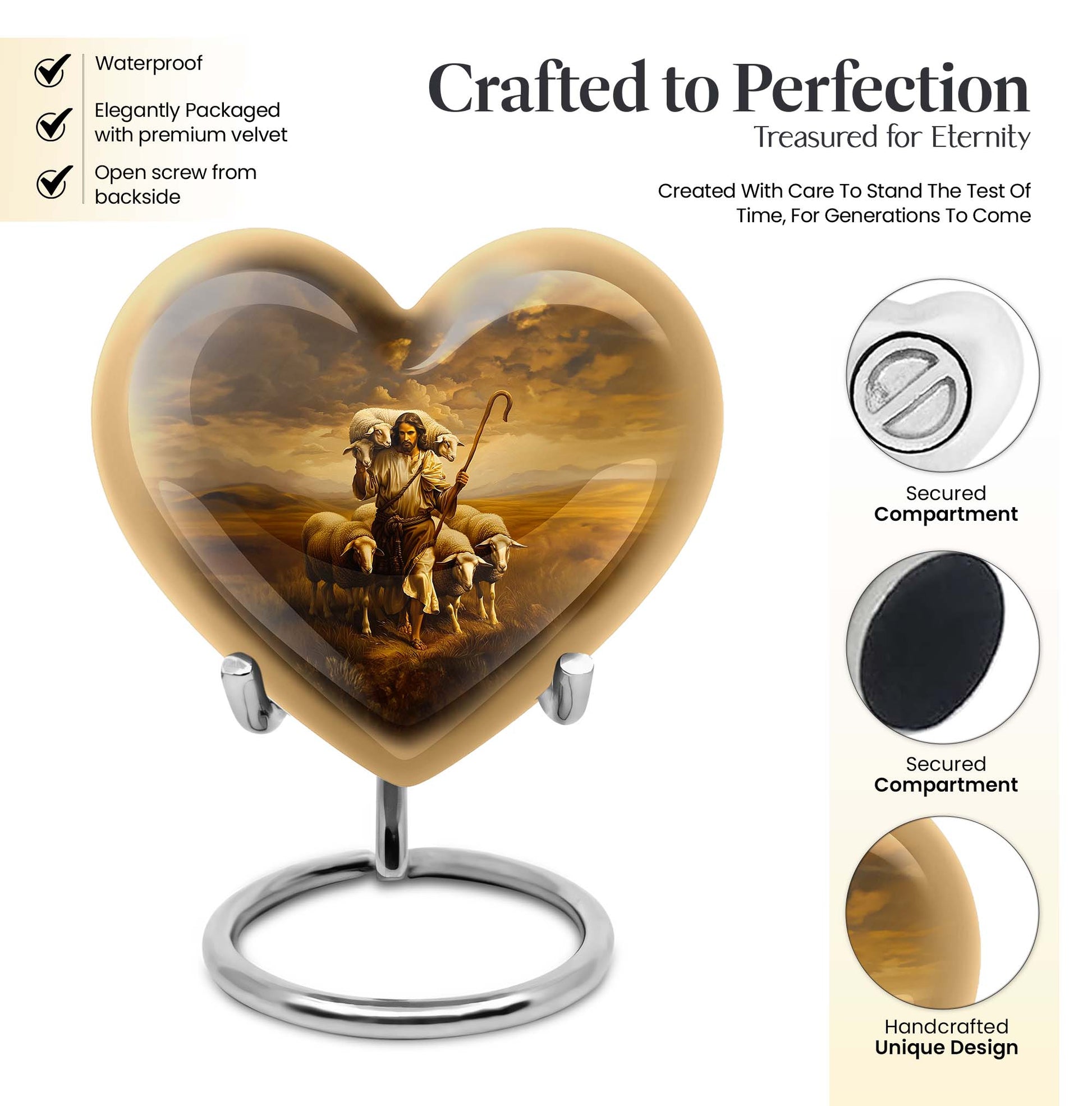  heart design, memorial large 
