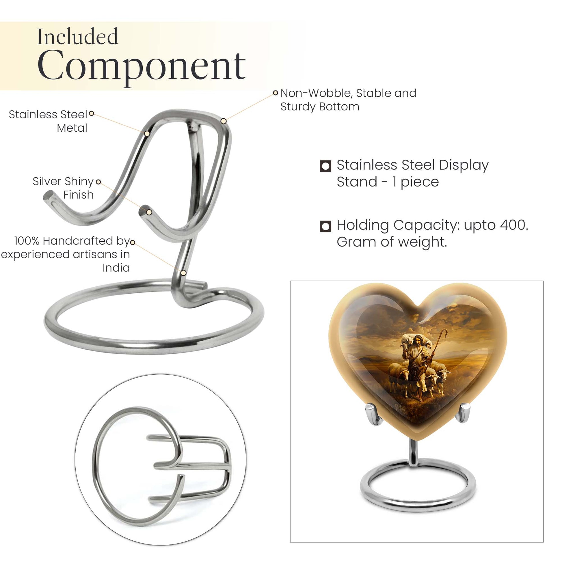  heart design, memorial large 