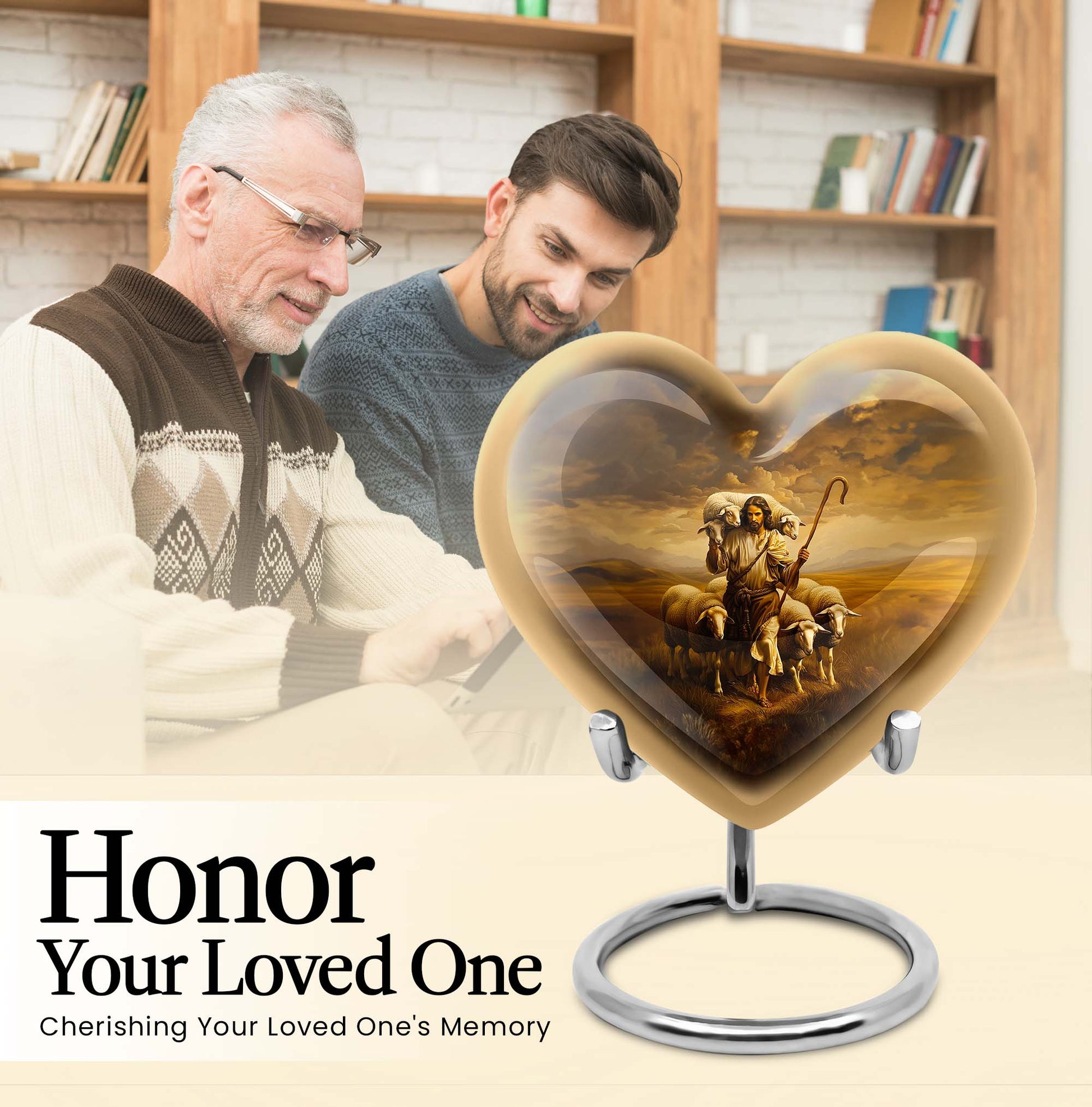  heart design, memorial large 
