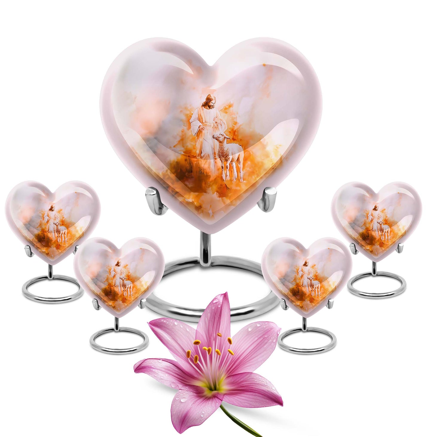 10-inch abstract Heart Shepherd Urn