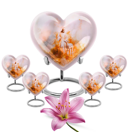 10-inch abstract Heart Shepherd Urn