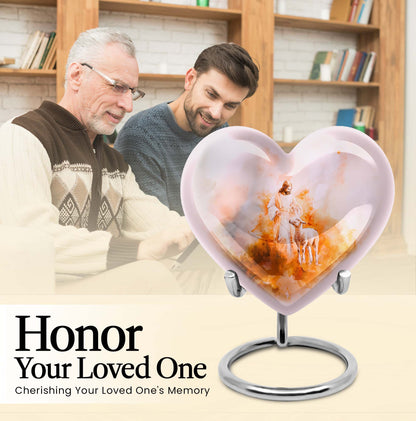 10-inch abstract Heart Shepherd Urn