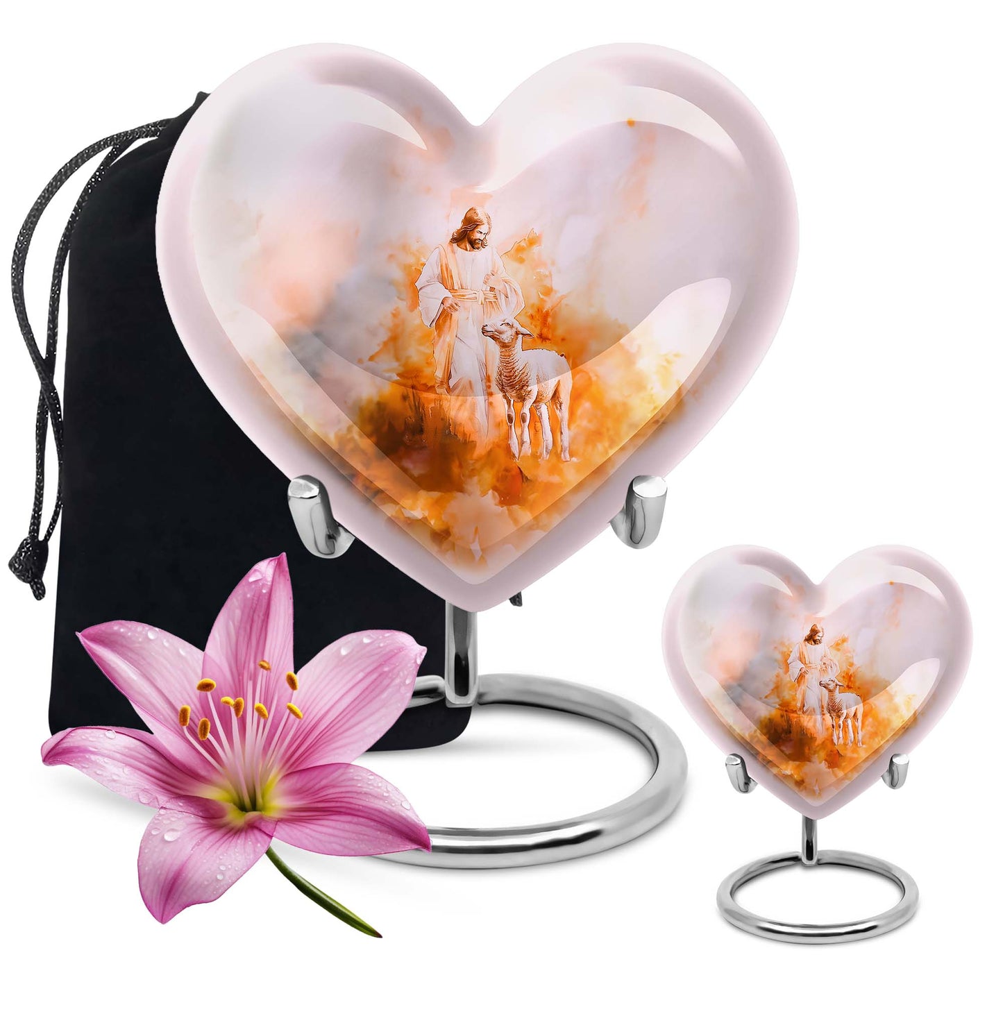 10-inch abstract Heart Shepherd Urn