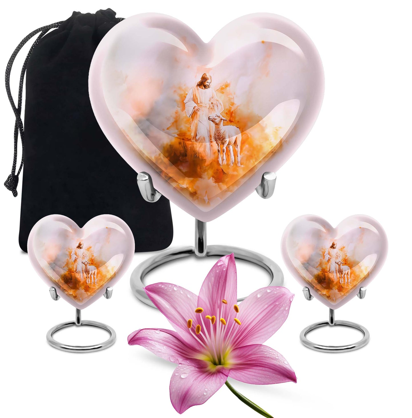 10-inch abstract Heart Shepherd Urn