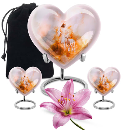 10-inch abstract Heart Shepherd Urn