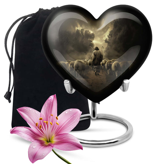 Heart Urn for men's cremation ashes