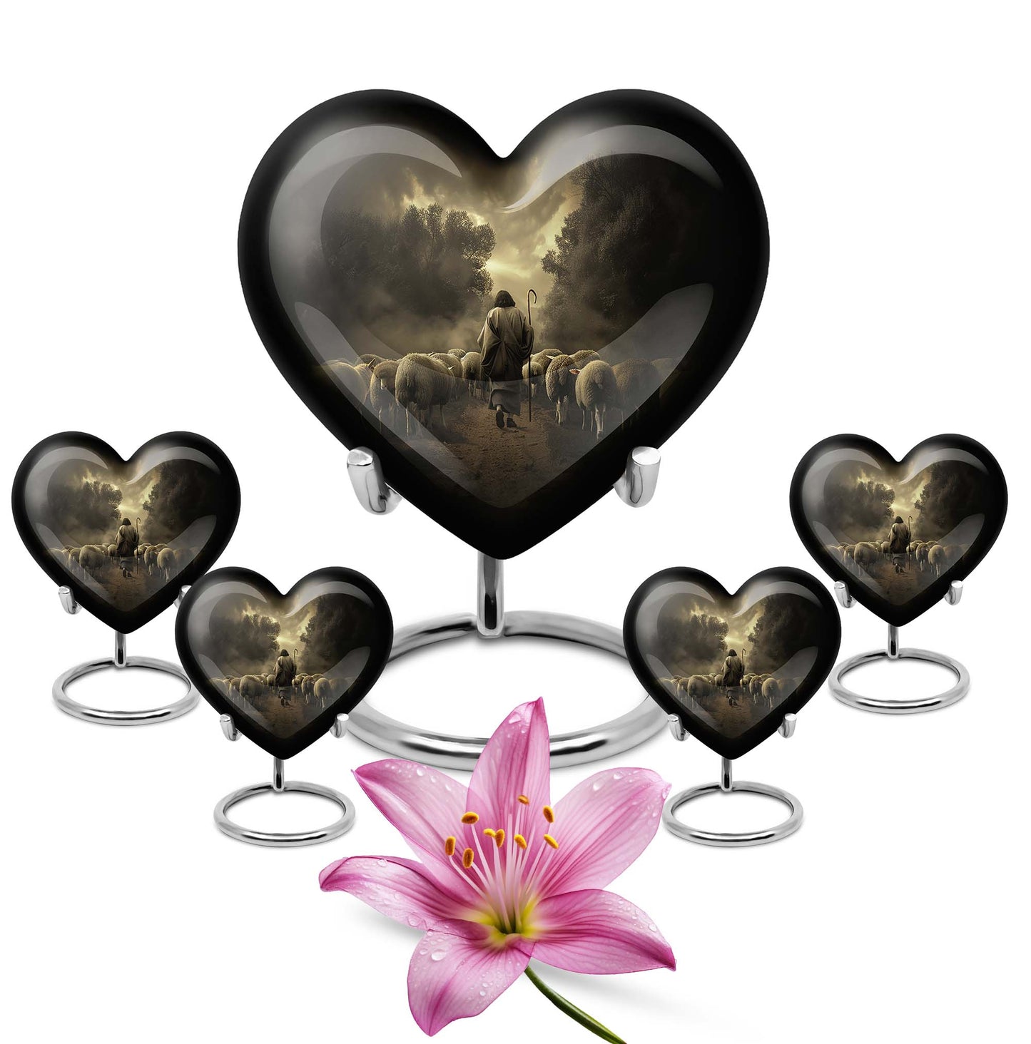 Heart Urn for men's cremation ashes