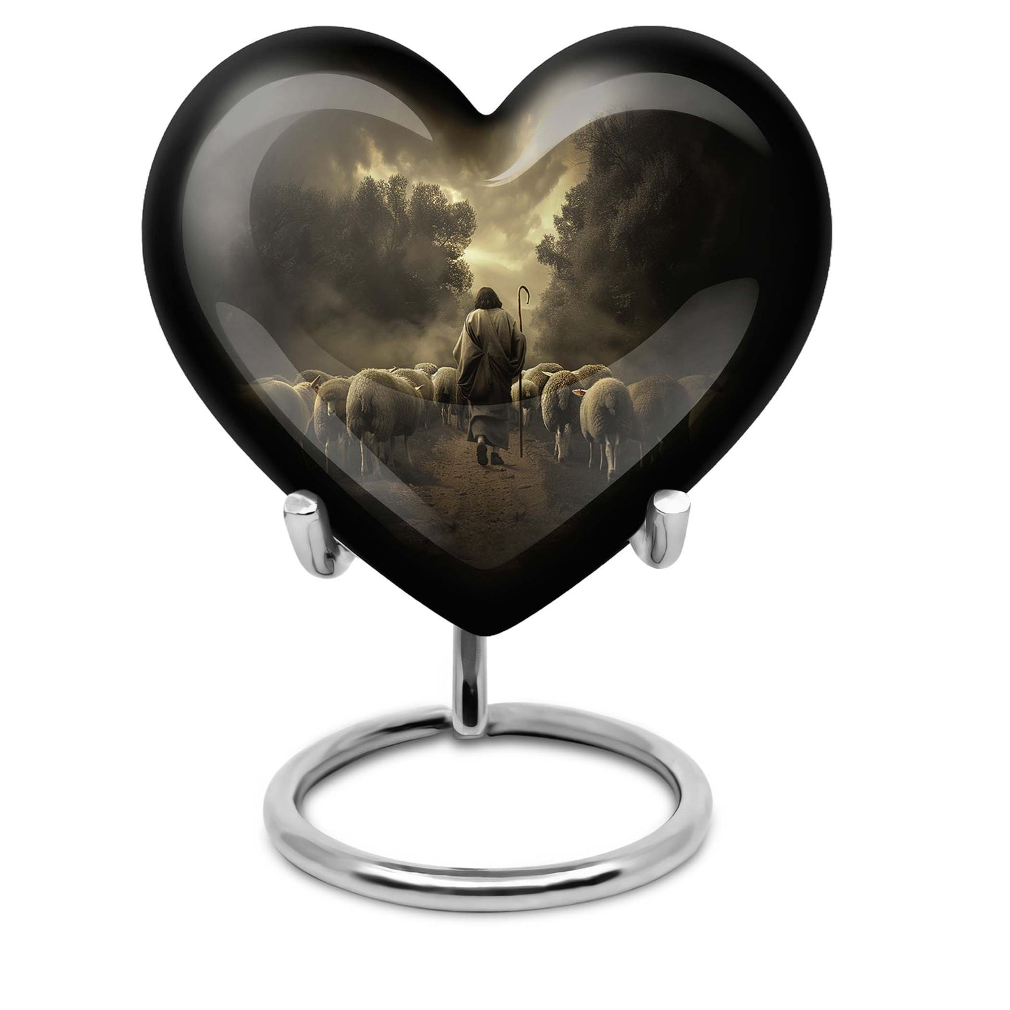 Heart Urn for men's cremation ashes