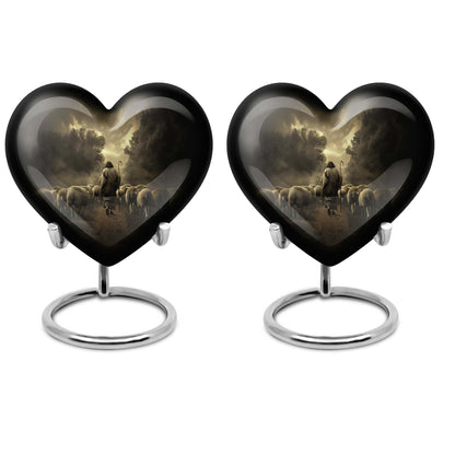 Heart Urn for men's cremation ashes