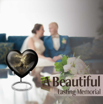 Heart Urn for men's cremation ashes