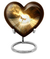 Heart-shaped 10-inch catholic urn for cremation