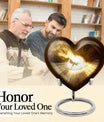 Heart-shaped 10-inch catholic urn for cremation