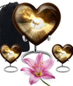 Heart-shaped 10-inch catholic urn for cremation