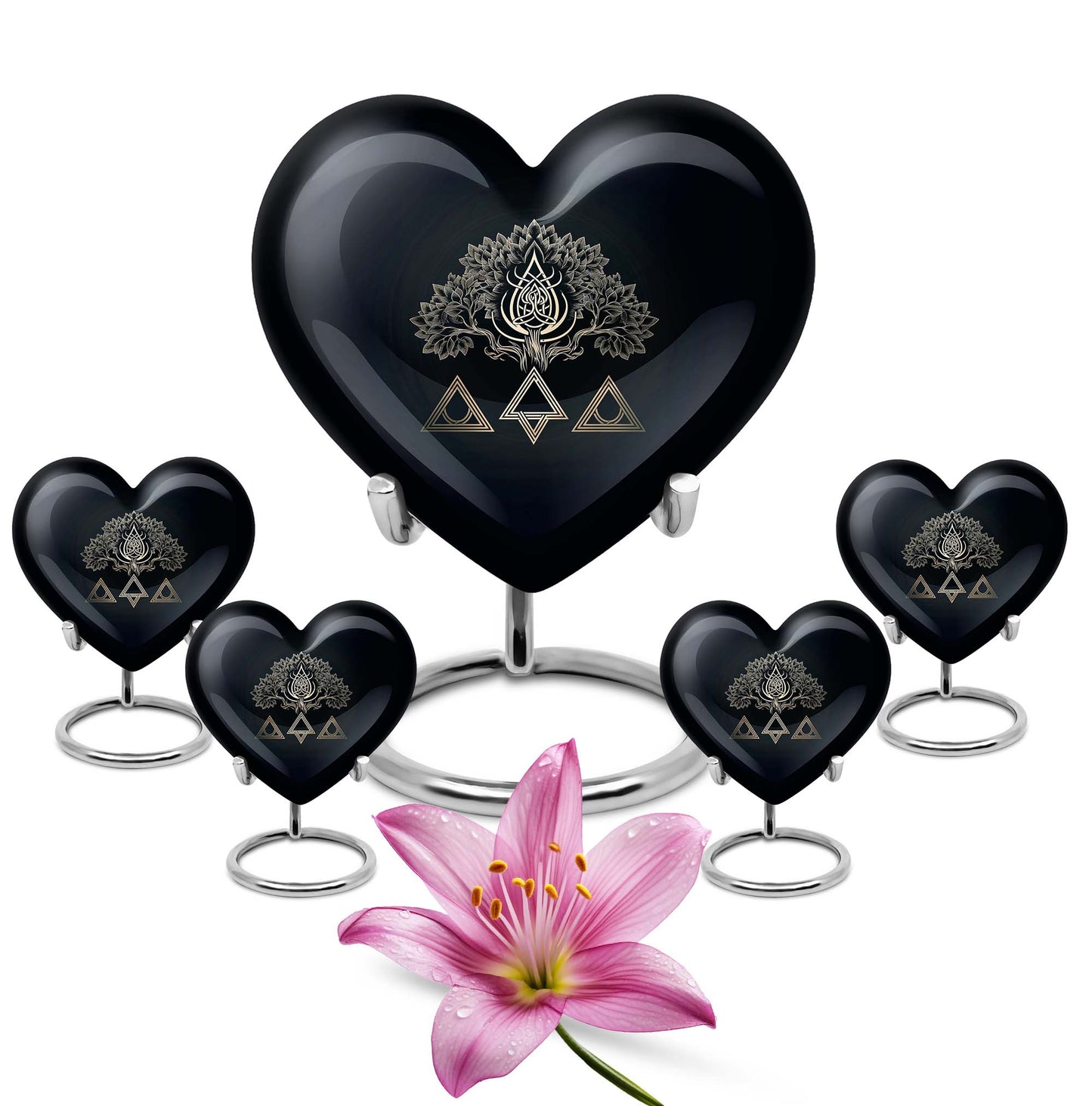 catholic heart urn for cremation ashes