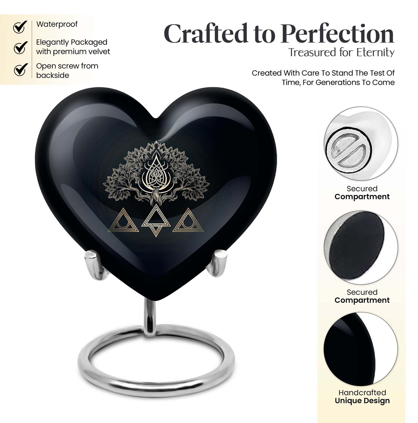 catholic heart urn for cremation ashes