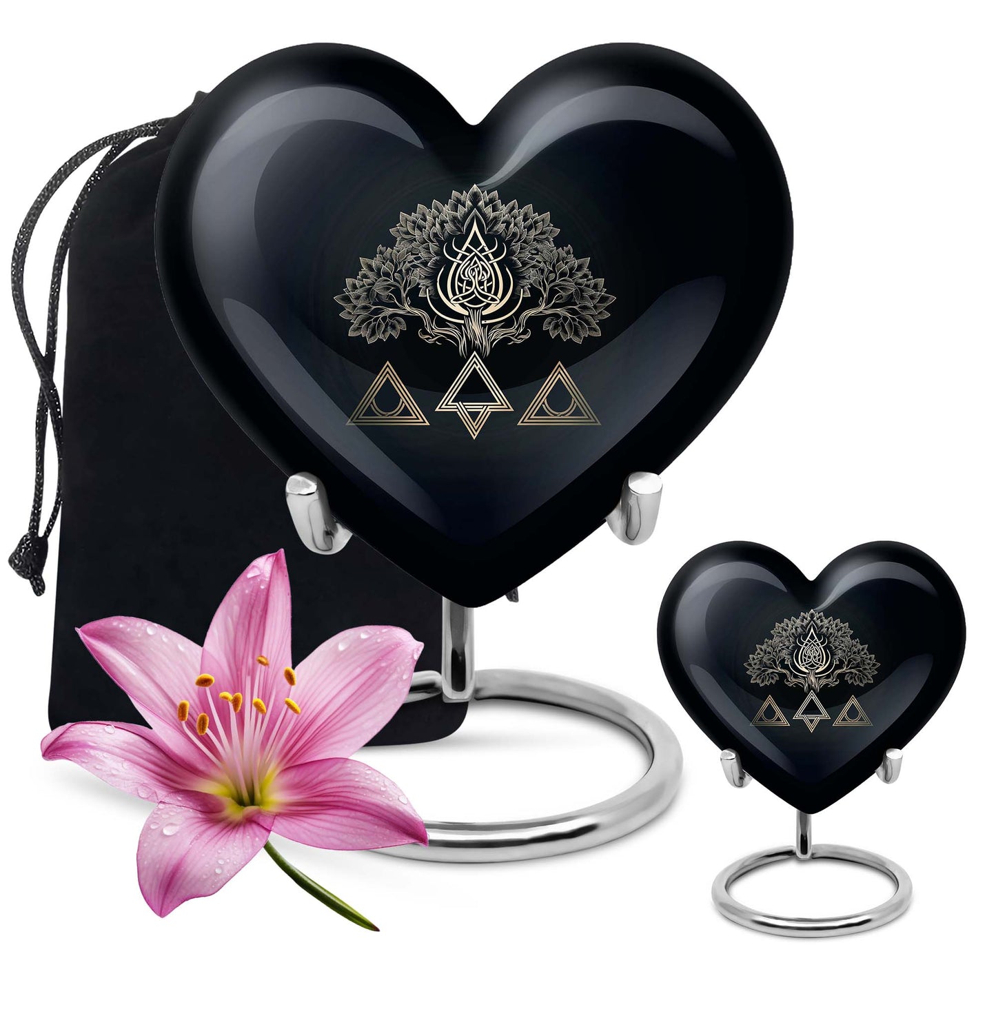 catholic heart urn for cremation ashes