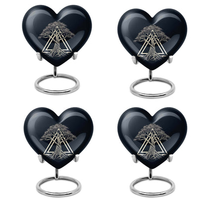 10 inch heart design catholic urn, aluminium