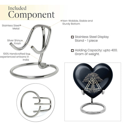 10 inch heart design catholic urn, aluminium