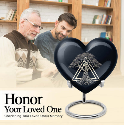 10 inch heart design catholic urn, aluminium
